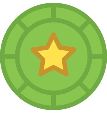 Casino çip vektör simgesi