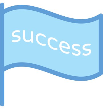 Başarı bayrak vektör simgesi