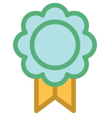 Şerit rozet vektör simgesi