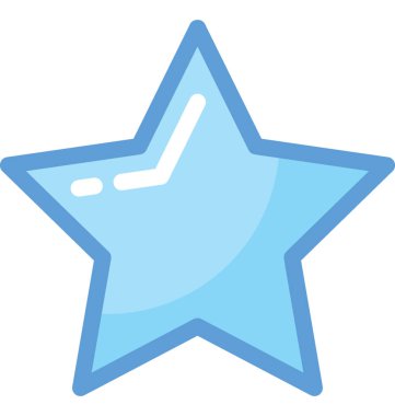 yıldız düz vektör simgesi