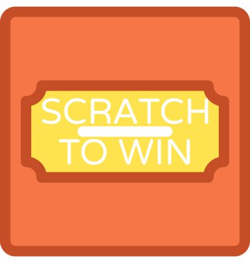 Piyango düz vektör simgesi