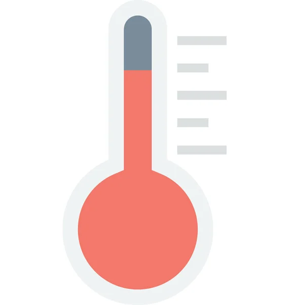 Thermomètre Icône Vecteur Plat — Image vectorielle