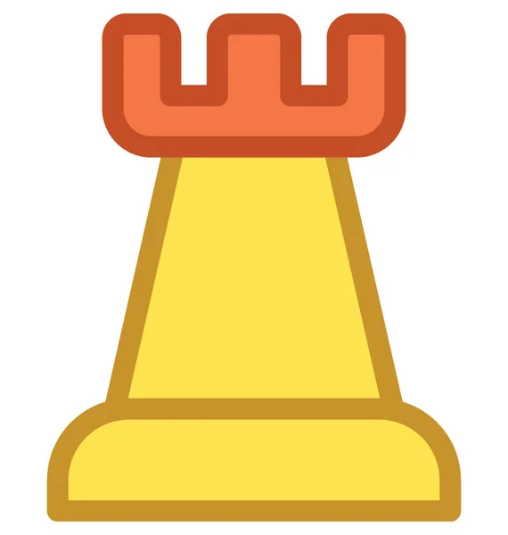 Chess Rook Vector Icon — Stock Vector