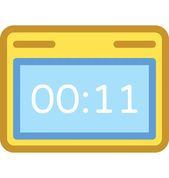 Timer Flache Vektor Symbol — Stockvektor