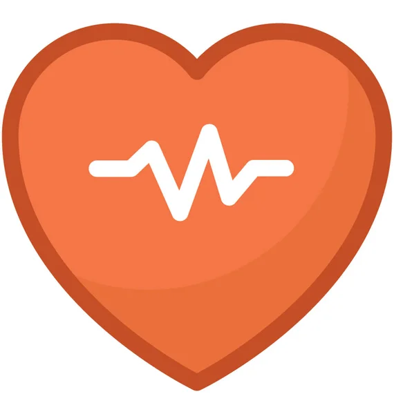 Heart Beat Vector Icon — Stock Vector