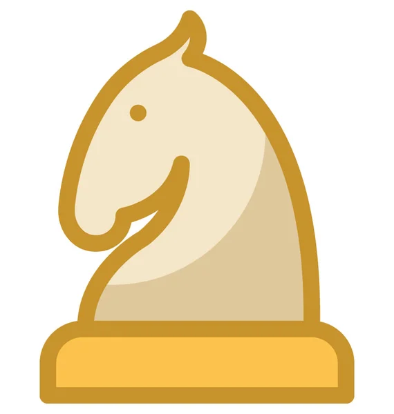Chess Knight Vector Icon — Stock Vector