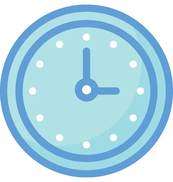 Reloj Icono Vector Plano — Vector de stock
