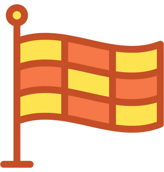 Bandera Carrera Vector Icono — Vector de stock