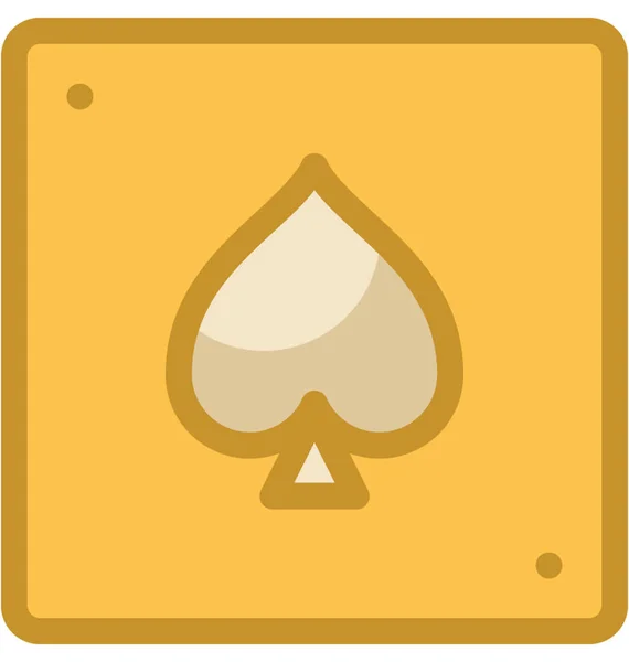 Spade Kaart Vector Icon — Stockvector