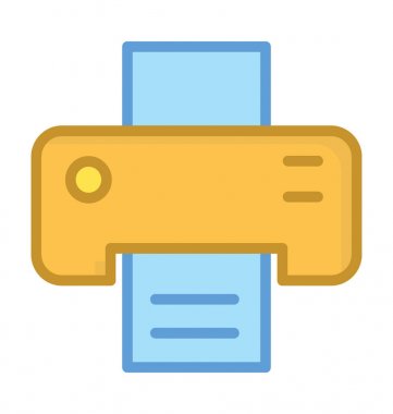  Yazıcı vektör simgesi 