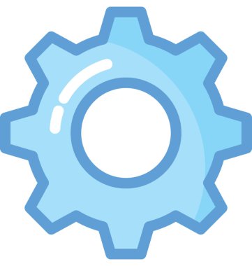 ayarlar düz vektör simgesi 