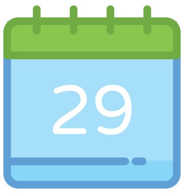 Takvim Düz Vektör Simgesi 