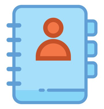 Telefon dizini vektör simgesi 