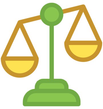 Adalet ölçek vektörü simgesi