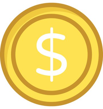 Dolar sikke vektör simgesi