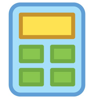 hesap makinesi düz vektör simgesi