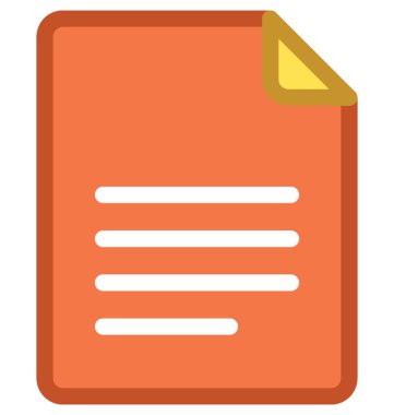 belge düz vektör simgesi