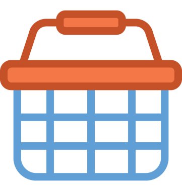 Alışveriş sepeti vektör simgesi 