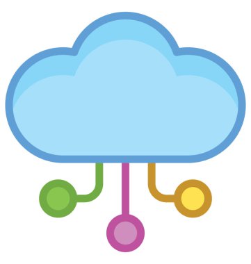 bulut ağ vektör simgesi 