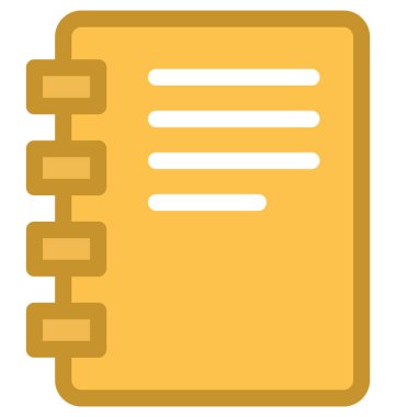 Not defteri vektör simgesi 