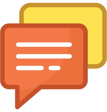 sohbet balonu vektör simgesi 