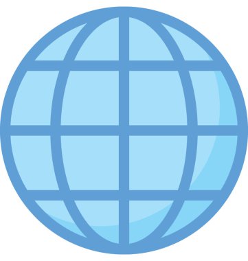 Dünya geniş vektör simgesi