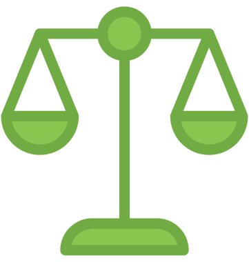 Adalet ölçek vektörü simgesi