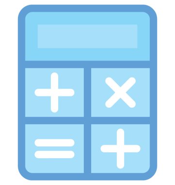 hesap makinesi düz vektör simgesi