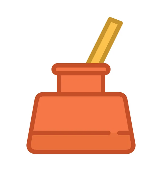 Ink pot Vector Icon — Stock Vector