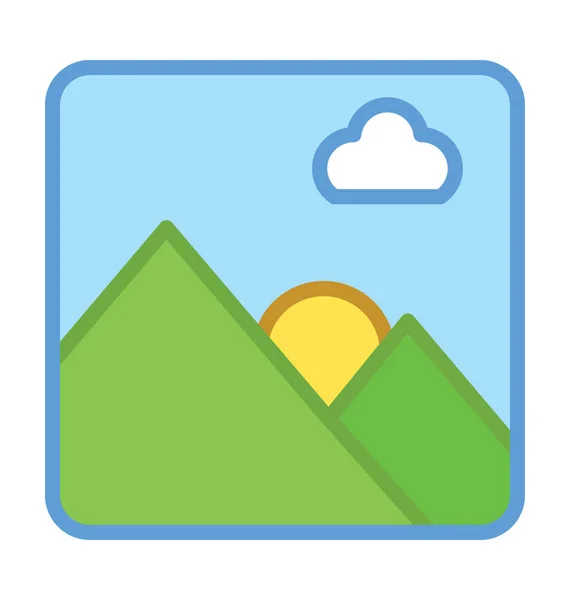 Paisaje Vector Icono — Vector de stock