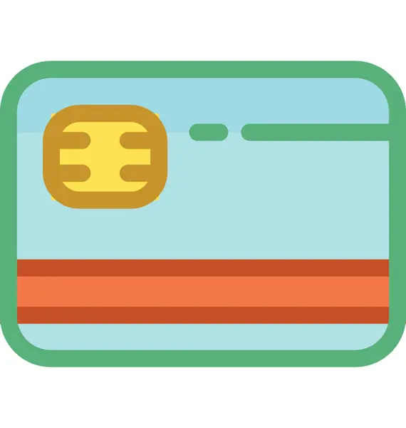 Ícone Vetor Cartão Crédito — Vetor de Stock