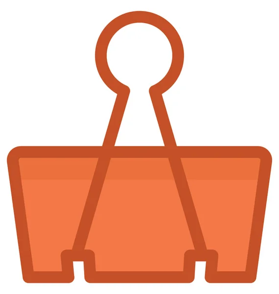 Bulldog Clip Vector Icon — Stockvector