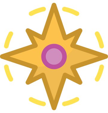 Rüzgar gülü vektör simgesi 