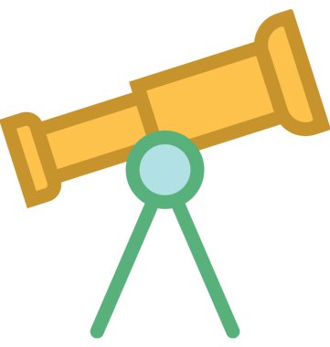 Teleskop Düz Vektör Simgesi