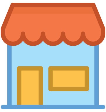 Pazar yeri vektör simgesi