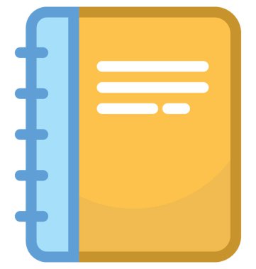 Not defteri vektör simgesi