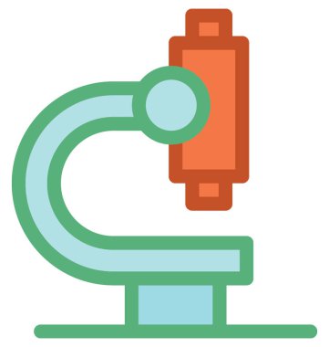 mikroskop düz vektör simgesi