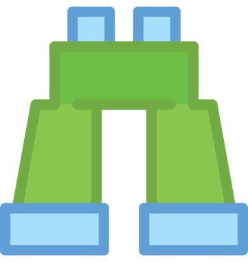 Dürbün düz vektör simgesi