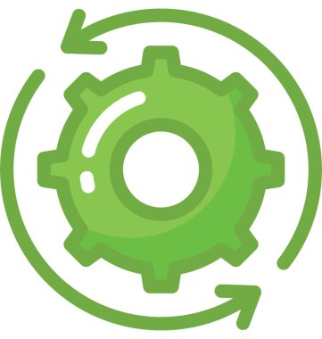 İşleme düz vektör simgesi