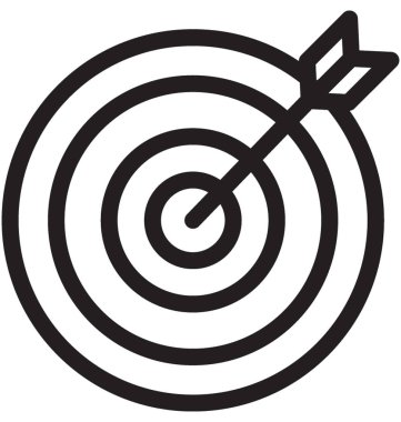 dart tahtası vektör simgesi