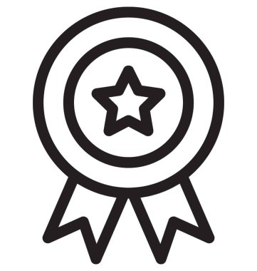 Şerit rozet vektör simgesi