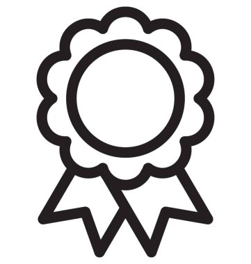 Şerit rozet vektör simgesi