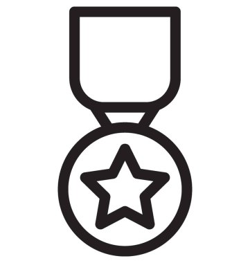 Madalya düz vektör simgesi