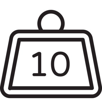 Kg ağırlık vektör simgesi