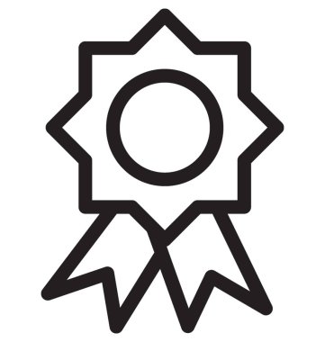 Şerit rozet vektör simgesi