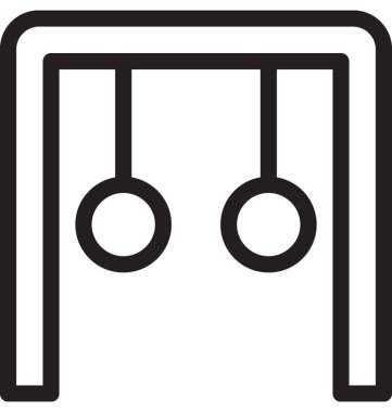 Jimnastik halka vektör simgesi