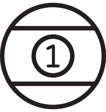 Bilardo topu vektör simgesi