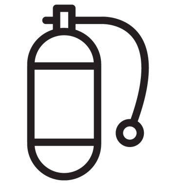 Oksijen silindir vektör simgesi