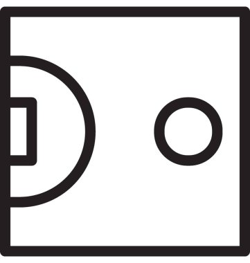 Basketbol alan vektör simgesi