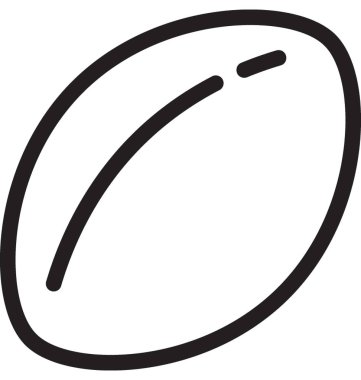 Rugby çizgi vektör simgesi